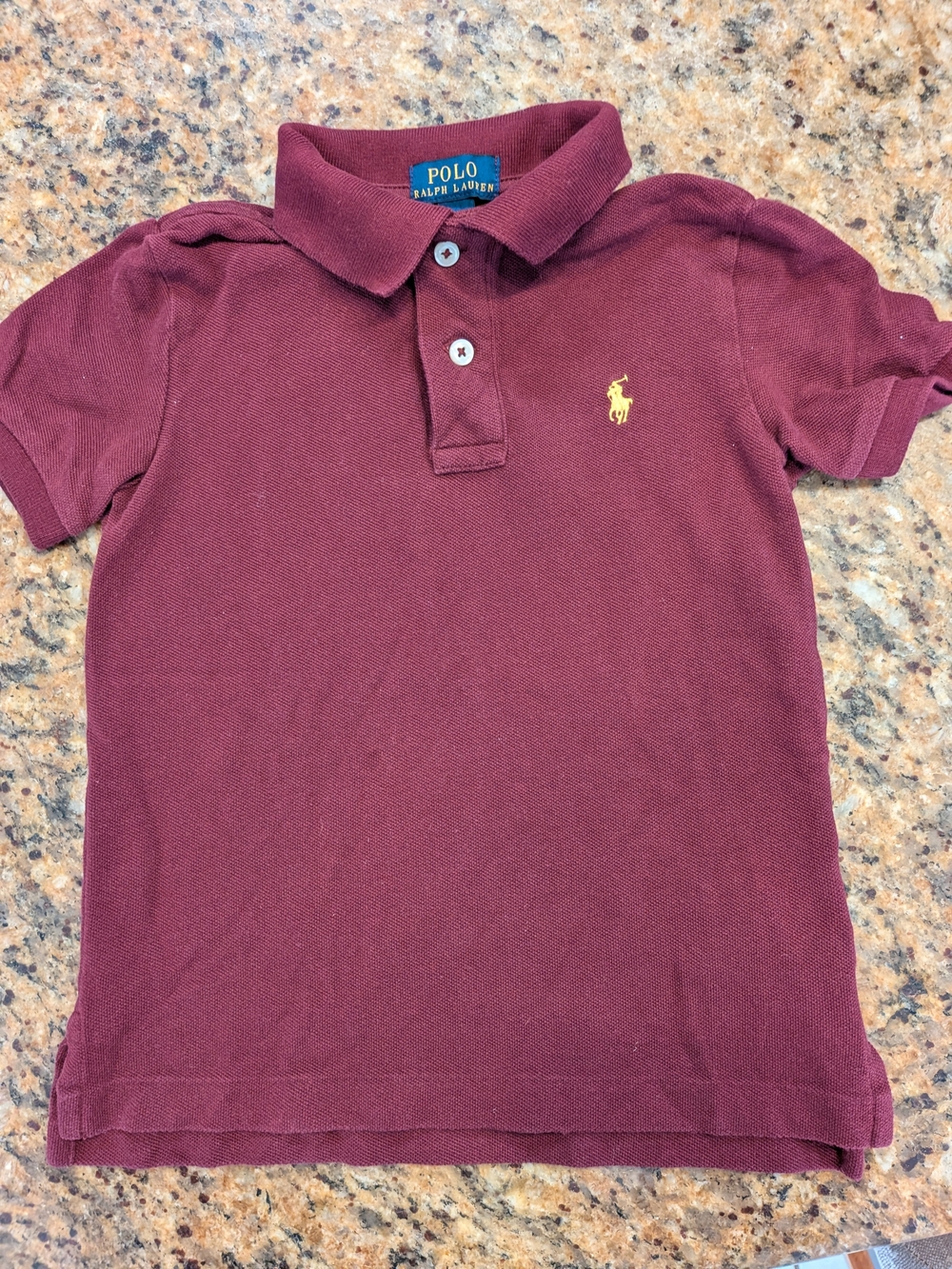 Polo by Ralph Lauren Boys' Maroon Polo with Yellow Pony